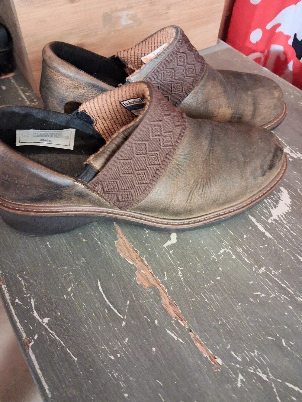 Timberland Pro Leather Slip On Oil & Slip Resistance Size 9